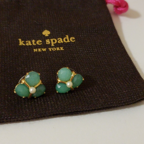 Kate Spade mint gem stone earrings - Picture 3 of 4